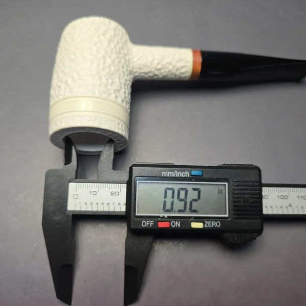 MBSD Meerschaum Deluxe Rusticated "Whittler" Poker with Briar-Mortise (New) - Image 12