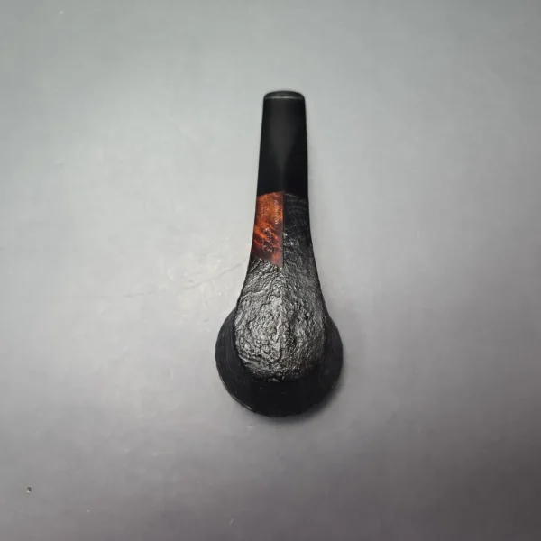 Graziano Tendi Sandblasted Wide Shank Bulldog Handmade Briar Pipe, New - Image 9