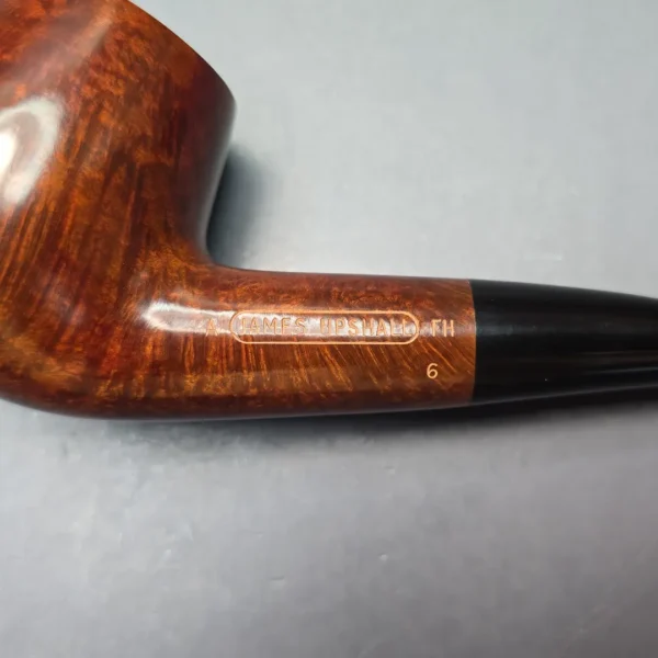 James Upshall A Grade Group 6 Smooth "Large Semi-Bent" Billiard Estate Briar Pipe, Unsmoked - Image 10
