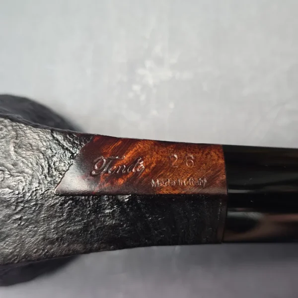 Graziano Tendi Sandblasted Wide Shank Bulldog Handmade Briar Pipe, New - Image 10
