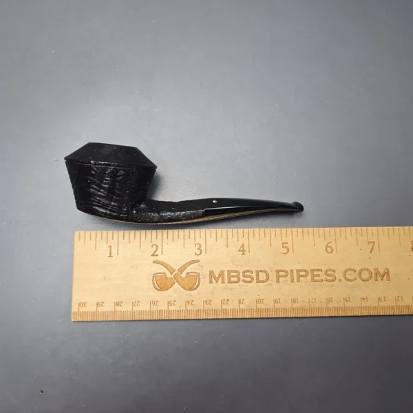 Graziano Tendi Sandblasted Wide Shank Bulldog Handmade Briar Pipe, New - Image 11