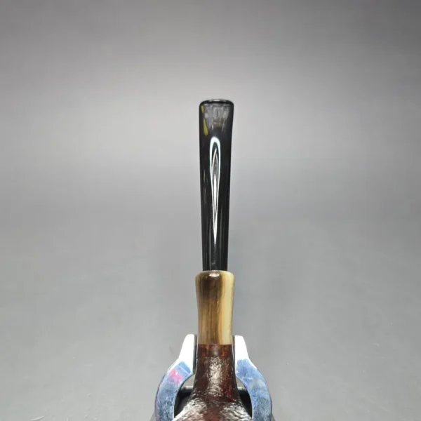 MBSD Briars Modern Masters 3 Sandblasted Tulip w/ Faux Horn Handmade Briar Pipe, New - Image 8