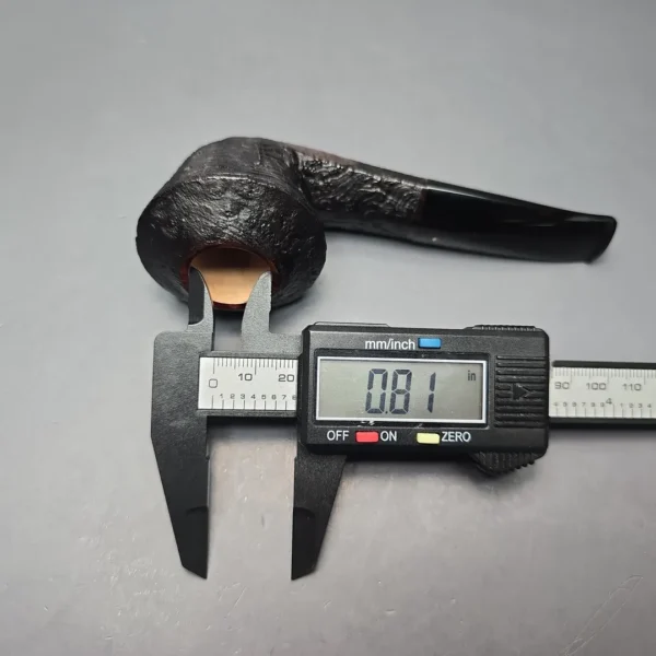 Graziano Tendi Sandblasted Wide Shank Bulldog Handmade Briar Pipe, New - Image 12