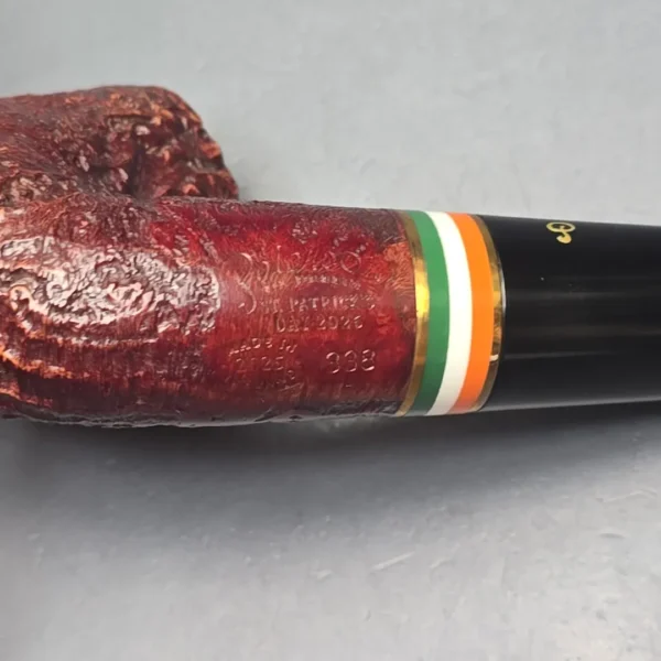 Peterson 2026 St Patrick's Day 338 Sandblasted Bent Billiard Briar Pipe, New - Image 11