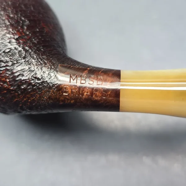 MBSD Briars Modern Masters 3 Sandblasted Tulip w/ Faux Horn Handmade Briar Pipe, New - Image 11