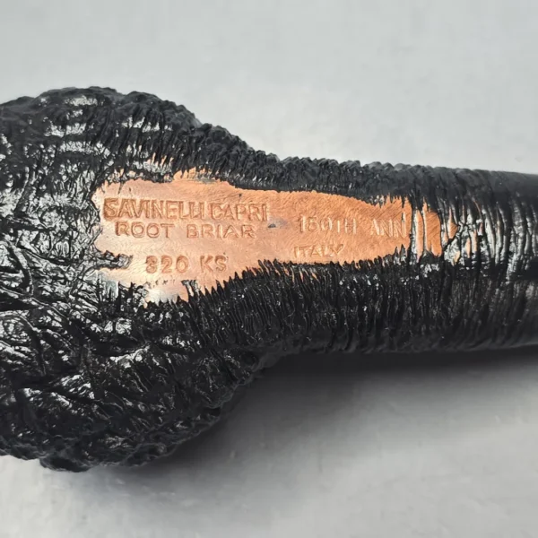 Savinelli 150th Anniversary Capri Root Briar 320 KS Rusticated Author Briar Pipe, New - Image 11