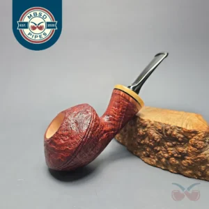 Graziano Tendi Sandblasted Bullcap Rhodesian w/ Boxwood Handmade Briar Pipe, New
