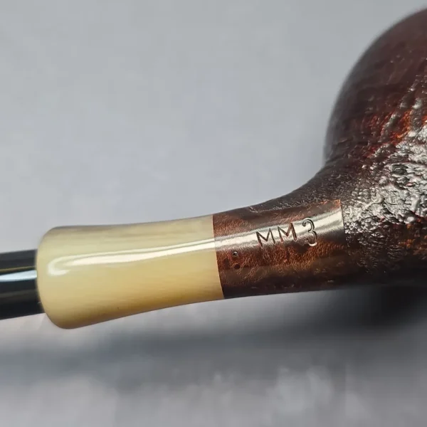 MBSD Briars Modern Masters 3 Sandblasted Tulip w/ Faux Horn Handmade Briar Pipe, New - Image 12
