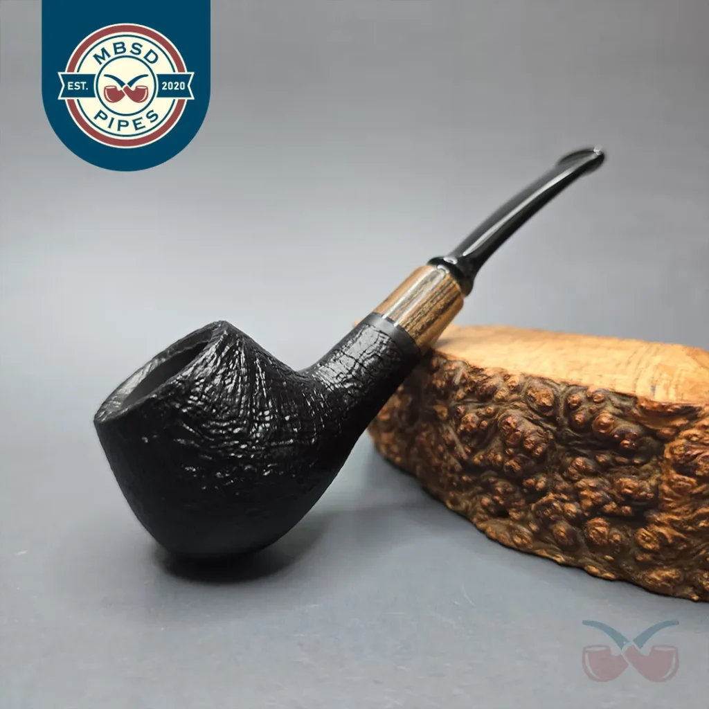 MBSD Briars by Piero Vitale Black Sandblasted Author with Zebrawood (New)