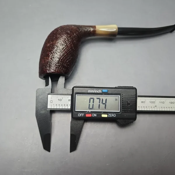 MBSD Briars Modern Masters 3 Sandblasted Tulip w/ Faux Horn Handmade Briar Pipe, New - Image 14