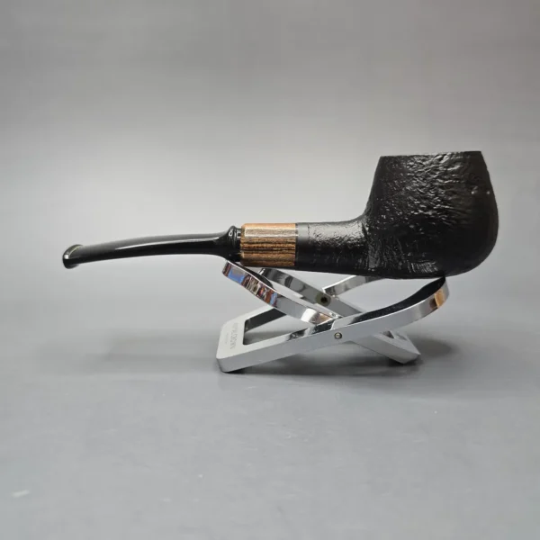 MBSD Briars by Piero Vitale Black Sandblasted Author with Zebrawood (New) - Image 4