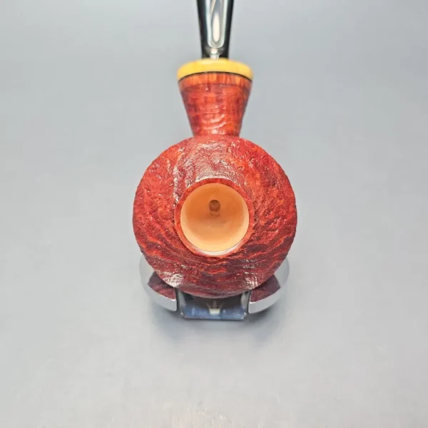 Graziano Tendi Sandblasted Bullcap Rhodesian w/ Boxwood Handmade Briar Pipe, New - Image 6