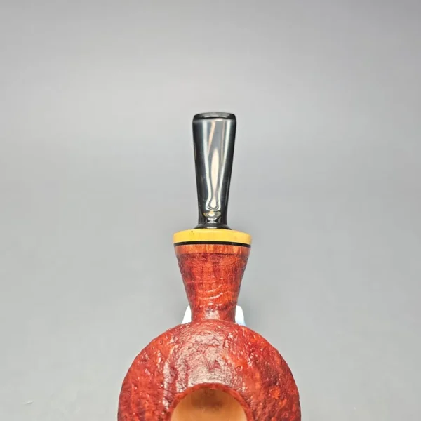 Graziano Tendi Sandblasted Bullcap Rhodesian w/ Boxwood Handmade Briar Pipe, New - Image 7