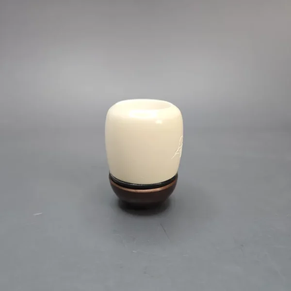 Falcon Extra Curved w/ MBSD Meerschaum Billiard Block Meerschaum Bowl Pipe, New - Image 3