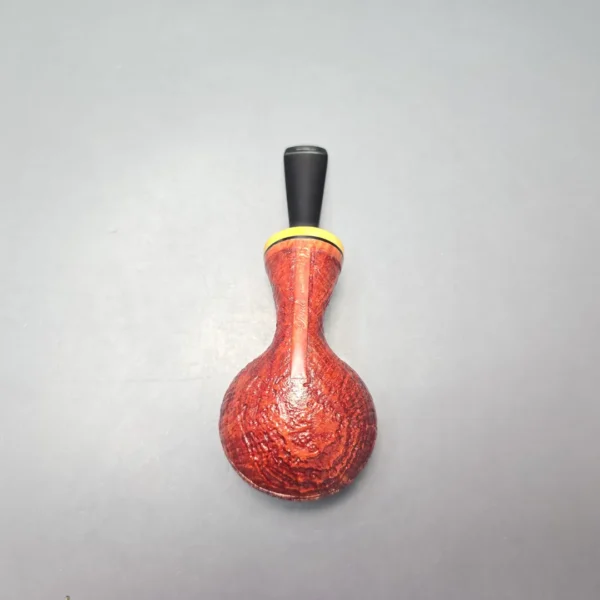 Graziano Tendi Sandblasted Bullcap Rhodesian w/ Boxwood Handmade Briar Pipe, New - Image 9