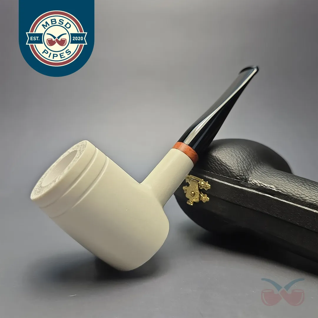 MBSD Meerschaum Deluxe Smooth "Whittler" Poker with Briar-Mortise (New)