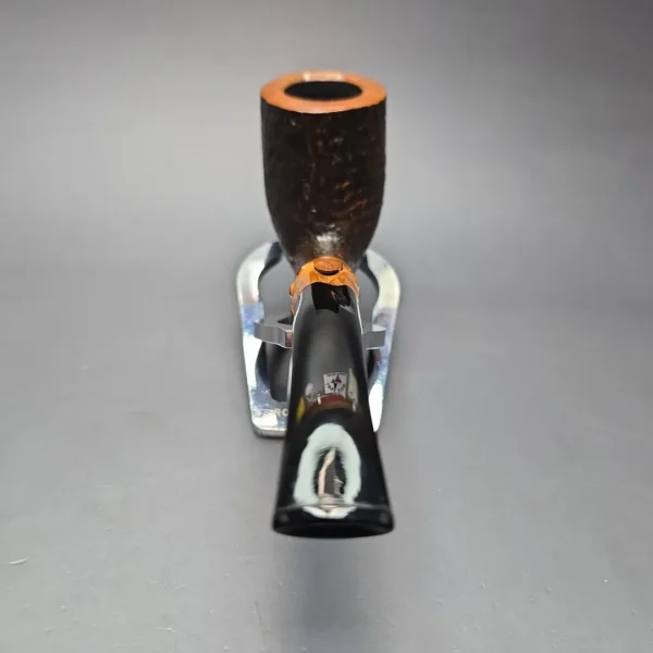 Savinelli Autograph (5) Partially Sandblasted Bent Billiard with Bamboo (Estate) - Image 5