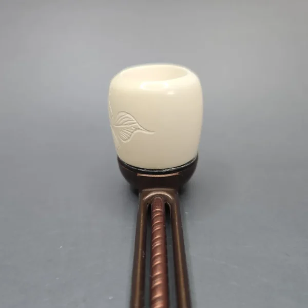Falcon Extra Curved w/ MBSD Meerschaum Billiard Block Meerschaum Bowl Pipe, New - Image 6