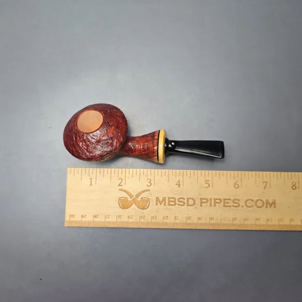 Graziano Tendi Sandblasted Bullcap Rhodesian w/ Boxwood Handmade Briar Pipe, New - Image 11