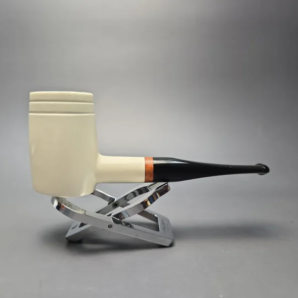 MBSD Meerschaum Deluxe Smooth "Whittler" Poker with Briar-Mortise (New) - Image 3