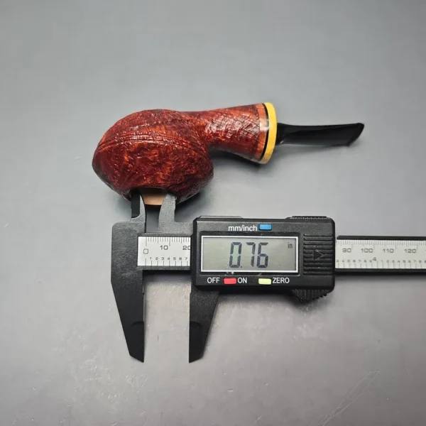 Graziano Tendi Sandblasted Bullcap Rhodesian w/ Boxwood Handmade Briar Pipe, New - Image 12
