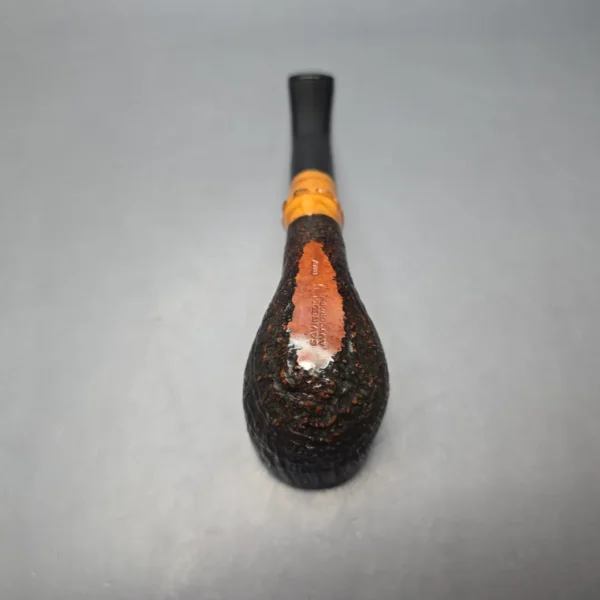 Savinelli Autograph (5) Partially Sandblasted Bent Billiard with Bamboo (Estate) - Image 8