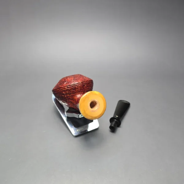 Graziano Tendi Sandblasted Bullcap Rhodesian w/ Boxwood Handmade Briar Pipe, New - Image 13