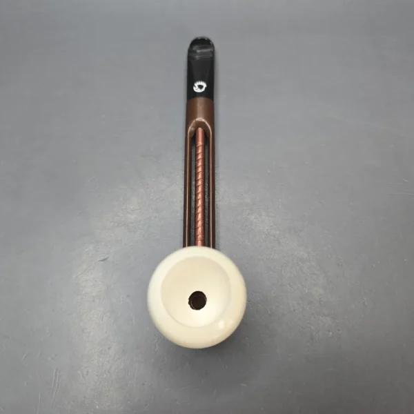 Falcon Extra Curved w/ MBSD Meerschaum Billiard Block Meerschaum Bowl Pipe, New - Image 9