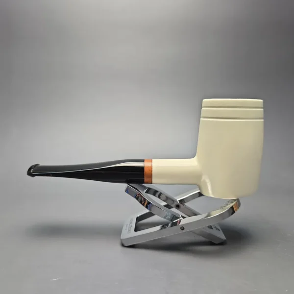 MBSD Meerschaum Deluxe Smooth "Whittler" Poker with Briar-Mortise (New) - Image 5