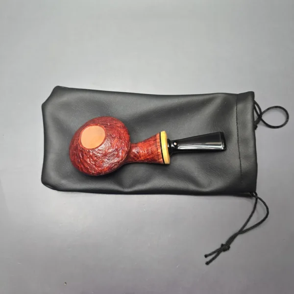 Graziano Tendi Sandblasted Bullcap Rhodesian w/ Boxwood Handmade Briar Pipe, New - Image 14