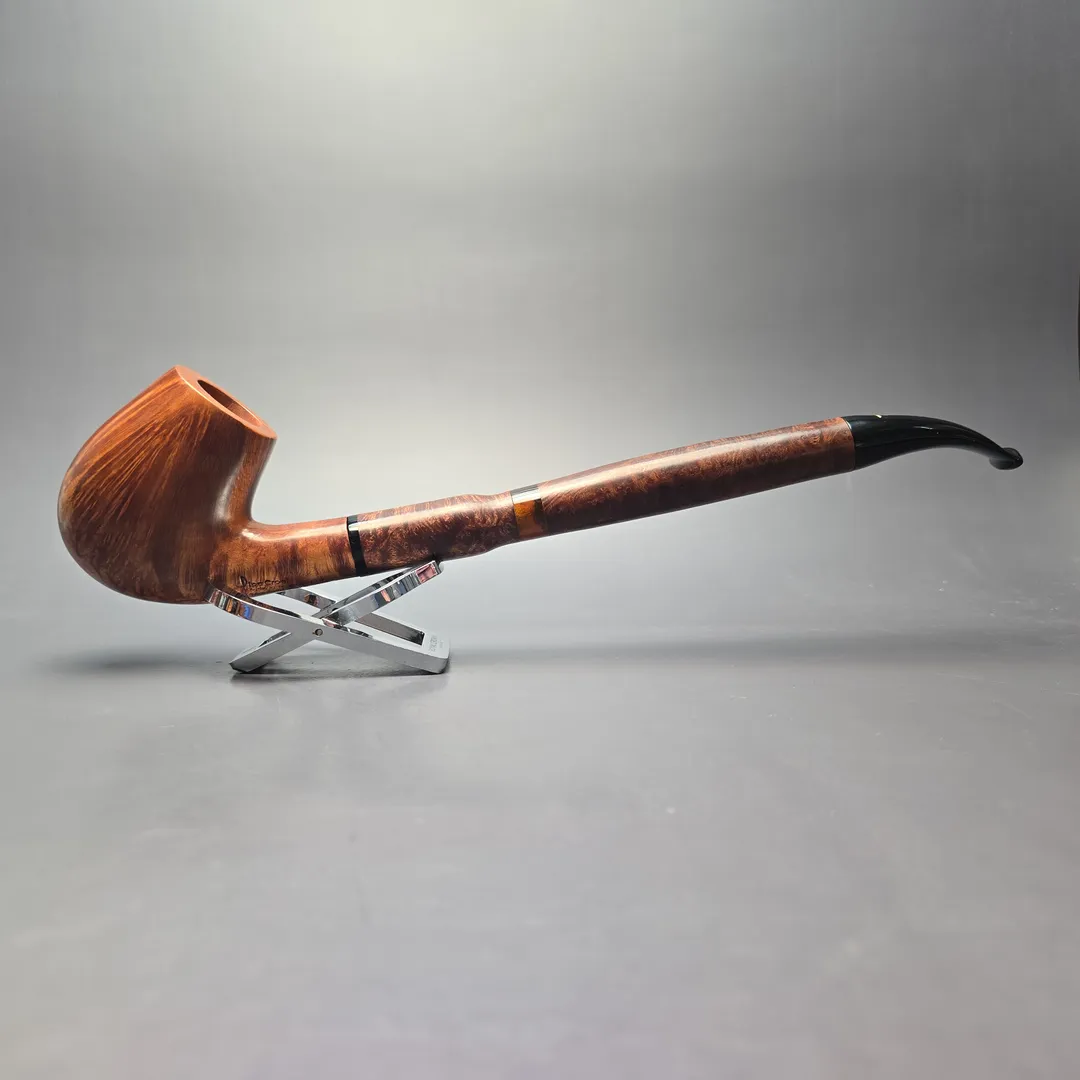 Pipa Croci True Calumet Smooth Churchwarden with Briar Shank Extension (Unsmoked Estate) - Image 2