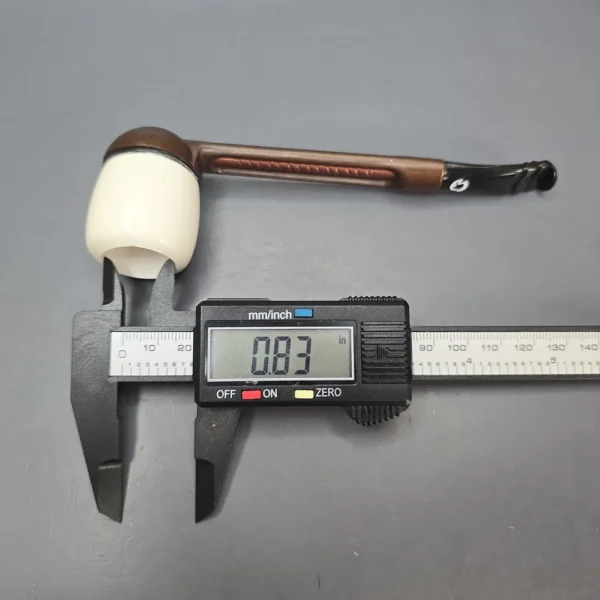 Falcon Extra Curved w/ MBSD Meerschaum Billiard Block Meerschaum Bowl Pipe, New - Image 12