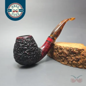 Aalborg (Nording) Tinder Box Freehand XL Partially Rusticated Brandy Estate Briar Pipe, Danish Estates, 9mm