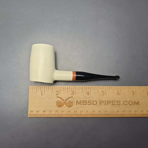 MBSD Meerschaum Deluxe Smooth "Whittler" Poker with Briar-Mortise (New) - Image 11