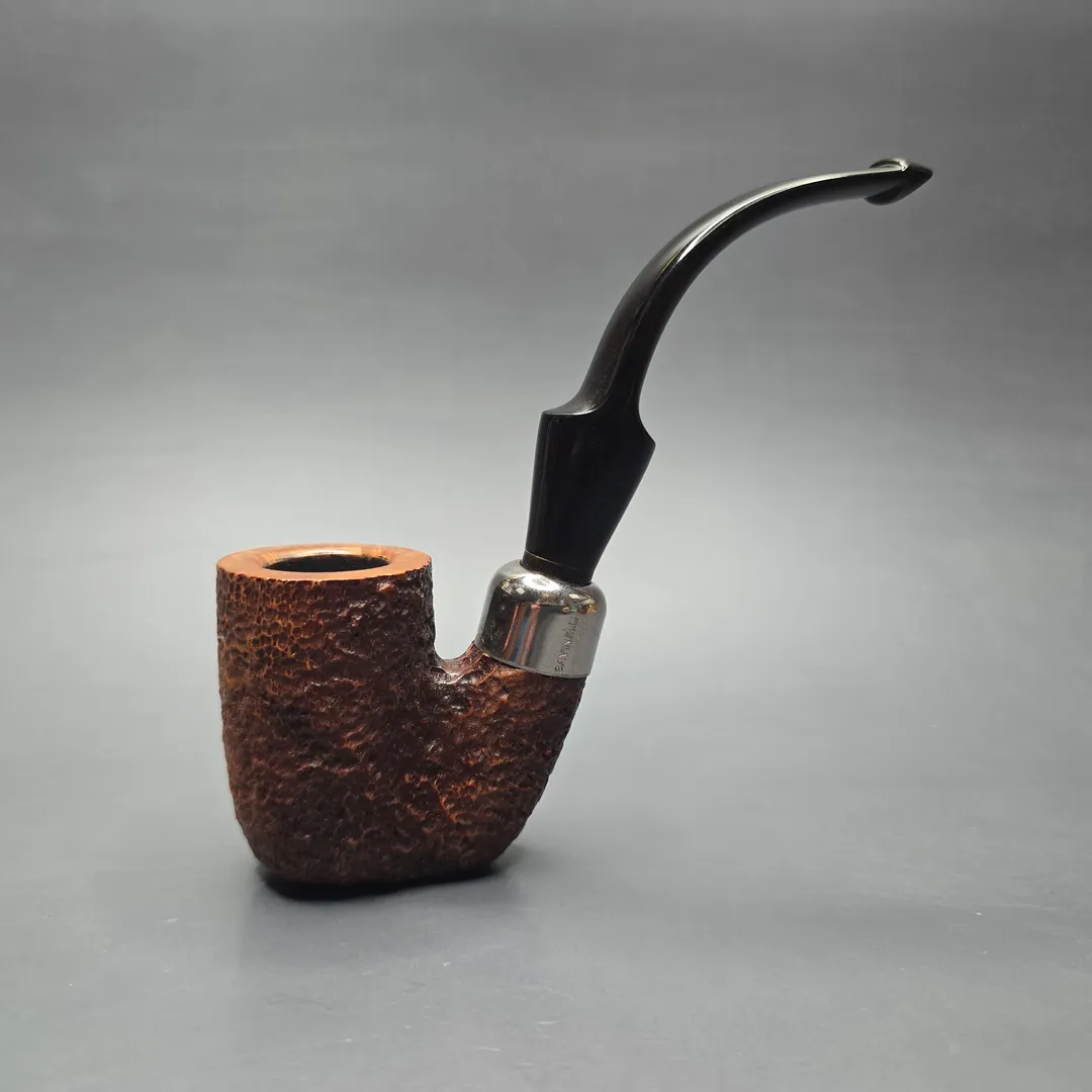 Savinelli Dry System 2604 Rusticated Oom Paul Estate Briar Pipe, Italian Estates, 6mm - Image 2