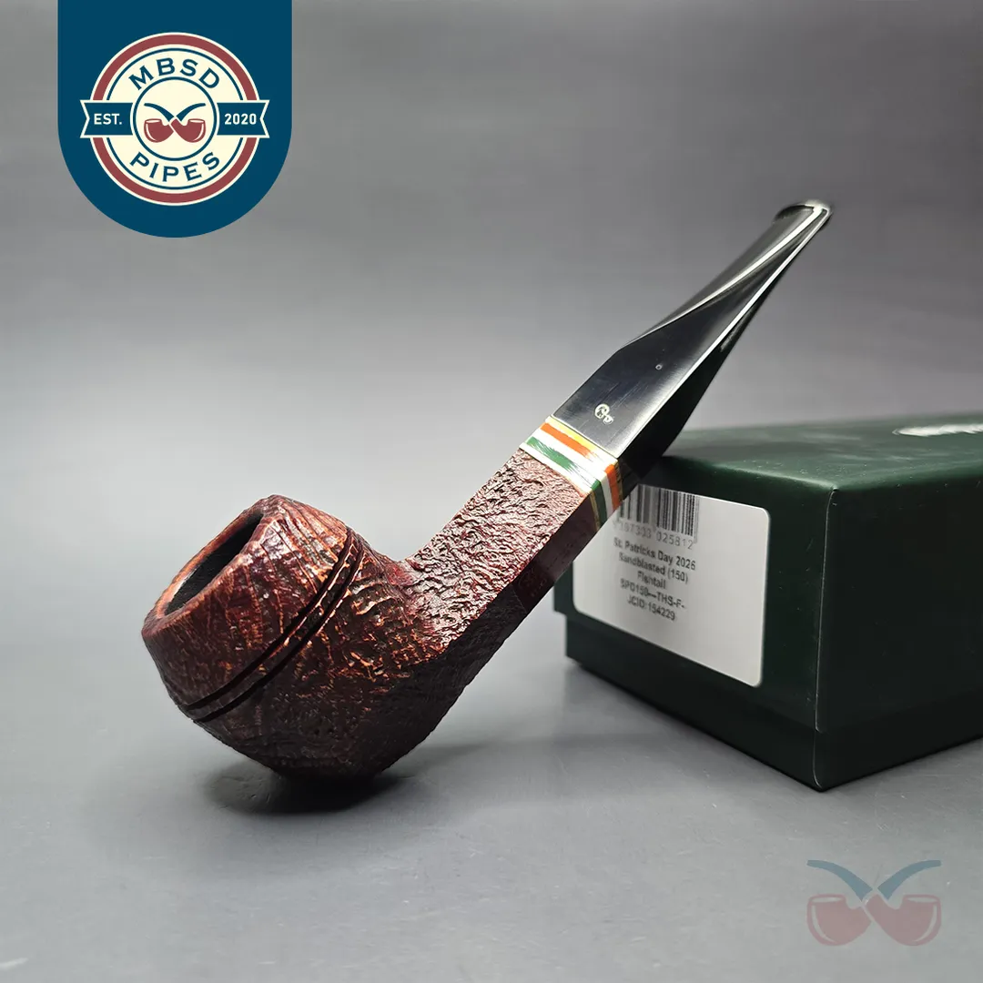 Peterson 2026 St Patrick's Day 150 Sandblasted Bulldog Briar Pipe, New
