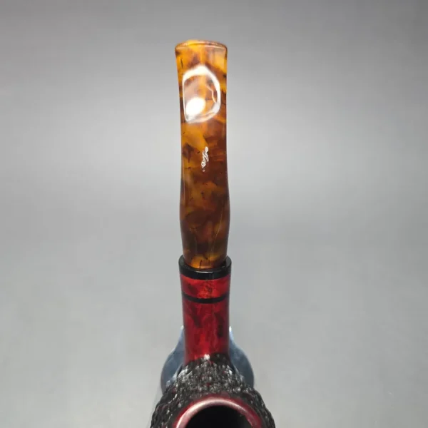 Aalborg (Nording) Tinder Box Freehand XL Partially Rusticated Brandy Estate Briar Pipe, Danish Estates, 9mm - Image 8