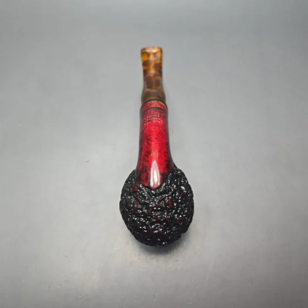 Aalborg (Nording) Tinder Box Freehand XL Partially Rusticated Brandy Estate Briar Pipe, Danish Estates, 9mm - Image 10