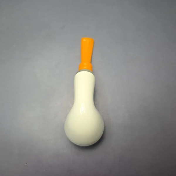 MBSD Meerschaum Silver Smooth Rhodesian Reverse Calabash Block Meerschaum Pipe, New - Image 10