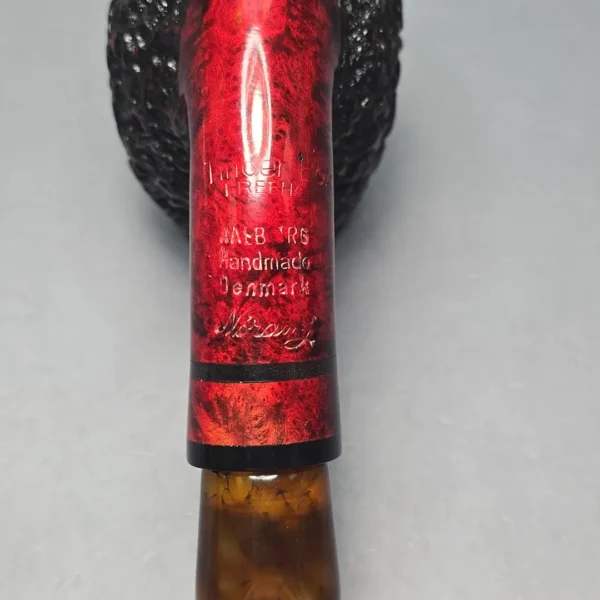 Aalborg (Nording) Tinder Box Freehand XL Partially Rusticated Brandy Estate Briar Pipe, Danish Estates, 9mm - Image 11