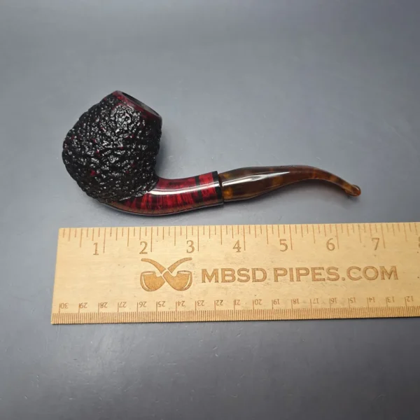 Aalborg (Nording) Tinder Box Freehand XL Partially Rusticated Brandy Estate Briar Pipe, Danish Estates, 9mm - Image 12