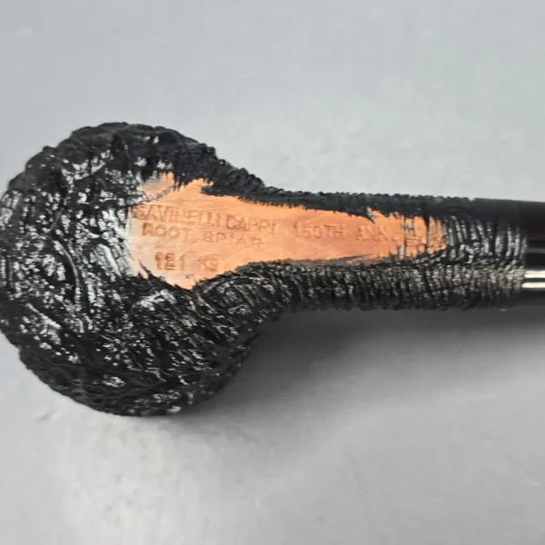 Savinelli 150th Anniversary Capri Root Briar 121 KS Rusticated Pot Briar Pipe, New - Image 11