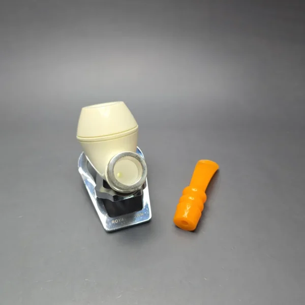 MBSD Meerschaum Silver Smooth Rhodesian Reverse Calabash Block Meerschaum Pipe, New - Image 13