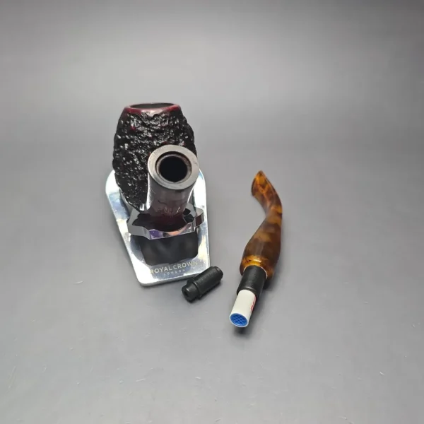 Aalborg (Nording) Tinder Box Freehand XL Partially Rusticated Brandy Estate Briar Pipe, Danish Estates, 9mm - Image 14