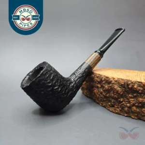 MBSD Briars by Piero Vitale Black Rusticated Billiard with Zebrawood (New)