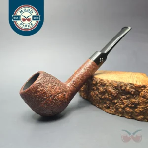 Sasieni Family Era (1960-79) Four Dot Ruff Root Hurlingham S Sandblasted Apple Estate Briar Pipe, English Estates