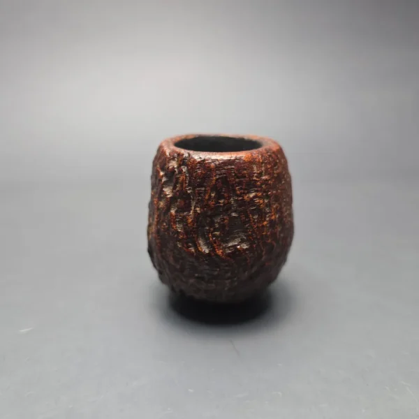 Sasieni Family Era (1960-79) Four Dot Ruff Root Hurlingham S Sandblasted Apple Estate Briar Pipe, English Estates - Image 3