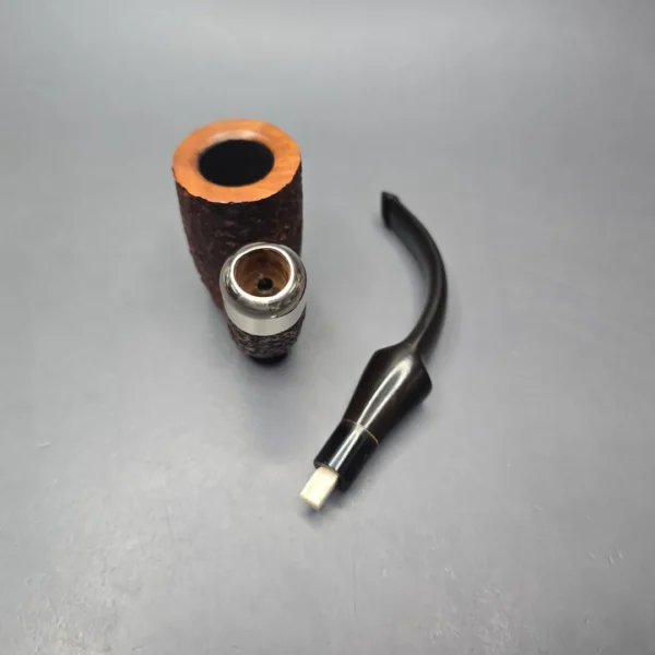 Savinelli Dry System 2604 Rusticated Oom Paul Estate Briar Pipe, Italian Estates, 6mm - Image 15