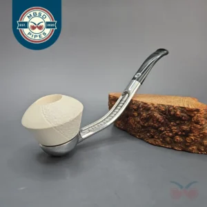 Falcon Bent Multipurpose w/ MBSD Meerschaum Dublin Block Meerschaum Bowl Pipe, New