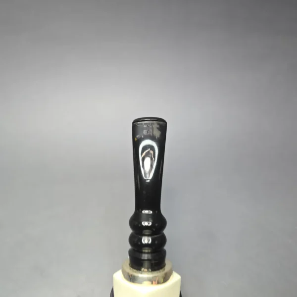 MBSD Meerschaum Silver Smooth Danish Bulldog Reverse Calabash Block Meerschaum Pipe, New - Image 10